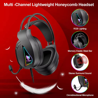 Hot Sale 4 in 1 Portable Wired Gaming Keyboard and Mouse Mousepad Headphone 4 in 1 Combos LED Light Gaming Set for Computer