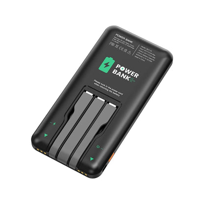 Portable 6000mAh Mobile Power Bank with 3 USB Cable Shareable and Compatible with Any Portable Power Source