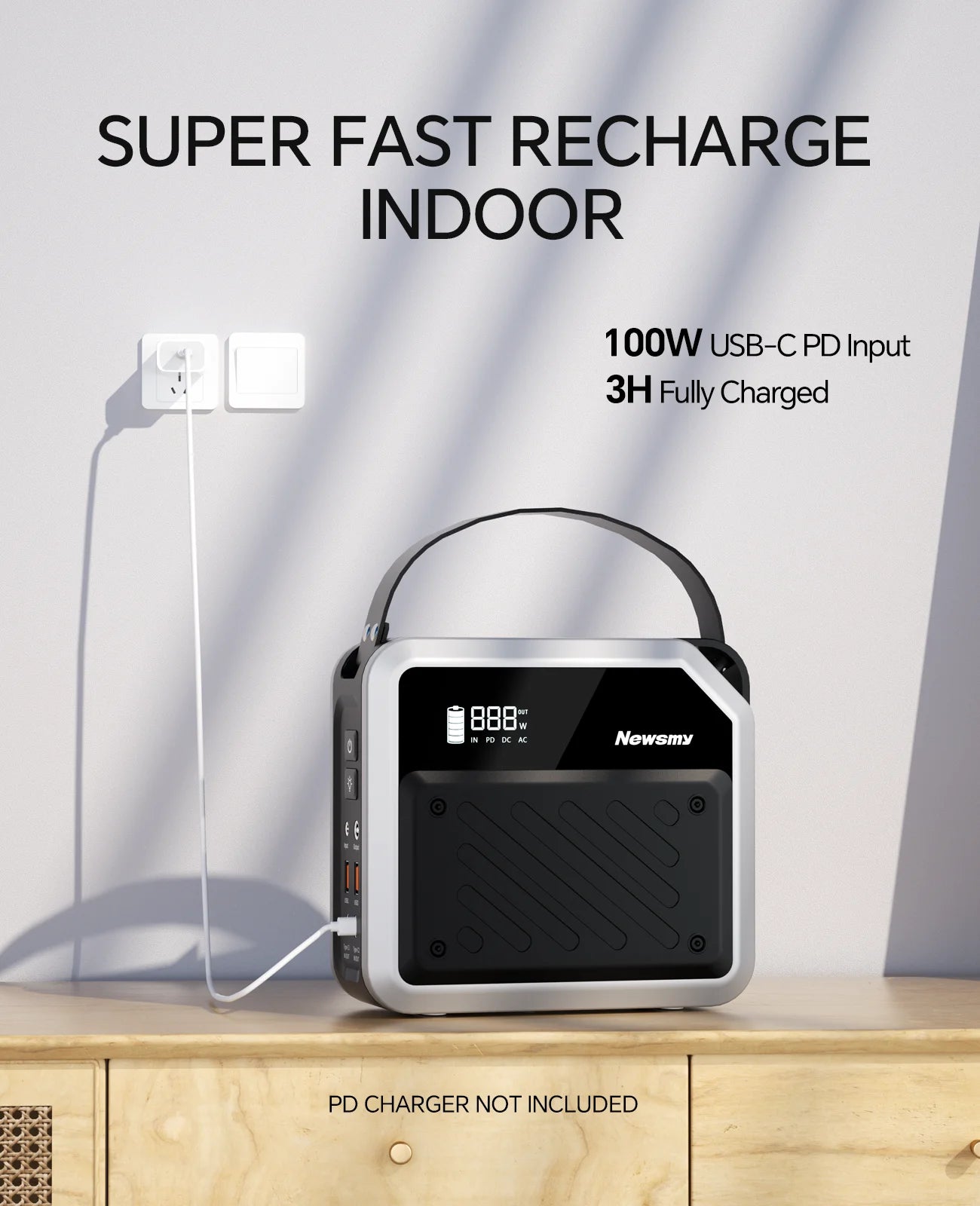 200W Power Bank US Stock Phone Power Supply Mobile Power Station