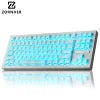 ZORNHER ZH870 White Spider Web Side-Engraved 88 Keys RGB Backlit Mechanical Tri-Mode Wireless Silent Switch USB Type-C Gaming