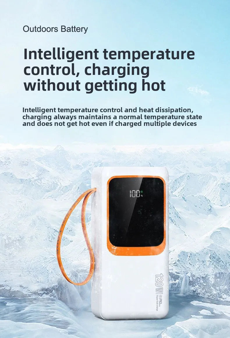 Wholesale 20000mAh Large Capacity Mobile Power Bank Custom Logo LED Display Type-C Li-Polymer Battery ABS Material Built-in 20W