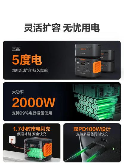 Electric Waiter. Outdoor Power Supply 2000W Fast Charging 1.26 Degree Mobile Power Supply 1000Plus High-power Self Driving Campi
