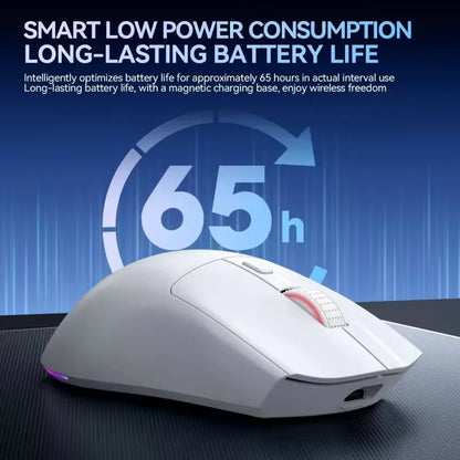 Dark Alien X1 PAW3311 2.4G Wireless E-Sports Mouse Three Modes Ergonomic Gaming Mouse with Magnetic Charging Dock RGB Light