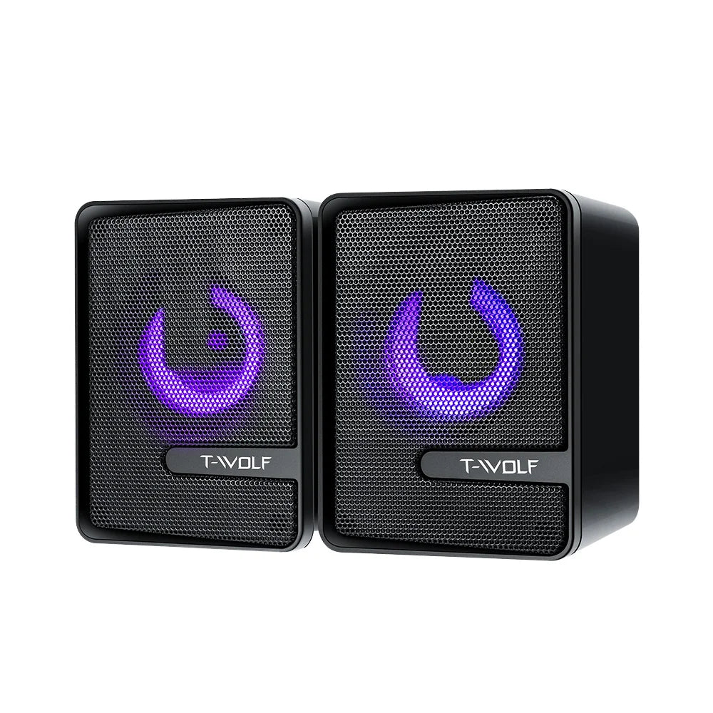 Chinese New Trending 2.0 USB Wired Gaming Audio System RGB Light Desktop Wired 2.0 USB Laptop/PC Computer Speakers for Gaming