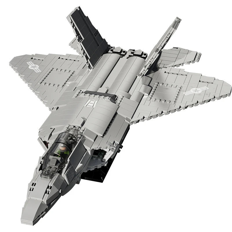 American Fighter F22 Unisex Assembled Model Children's Building Block Toy Plastic ABS 1:20 Scale Space Shuttle Small Particle