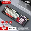 T-WOLF T70 97% Layout with Knob Keyboard 97 Key Hot-Swappable Anti-Ghosting Red Switch RGB Backlit Mechanical Pc Gaming Keyboard