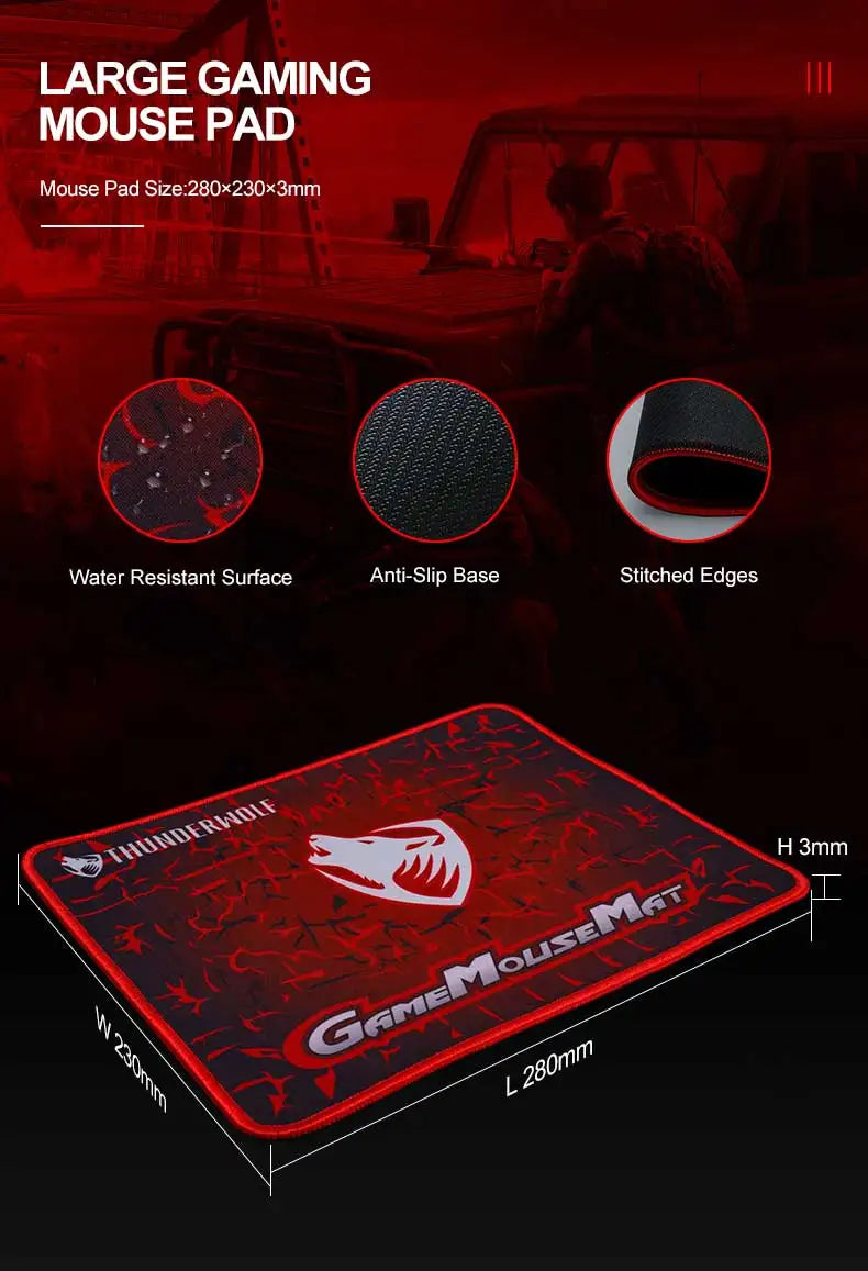Hot Sale 4 in 1 Portable Wired Gaming Keyboard and Mouse Mousepad Headphone 4 in 1 Combos LED Light Gaming Set for Computer