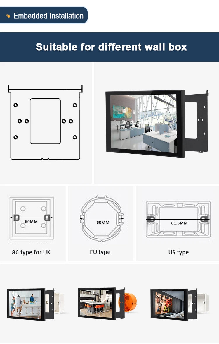 2026 Certified 8-Inch Smart Home Control Panel POE Wall-mounted Wifi Android System Tablet RS485 Home USB Power for Hotels