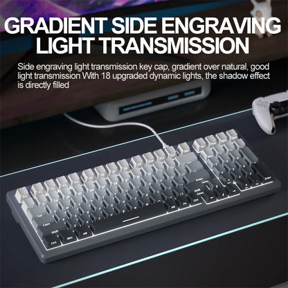 For K99 Hot Swap 90% Keyboard Gradient Pink Side Printed Double Shot PBT Keycaps LED Backlit Wired 99-Key Gaming Keyboard
