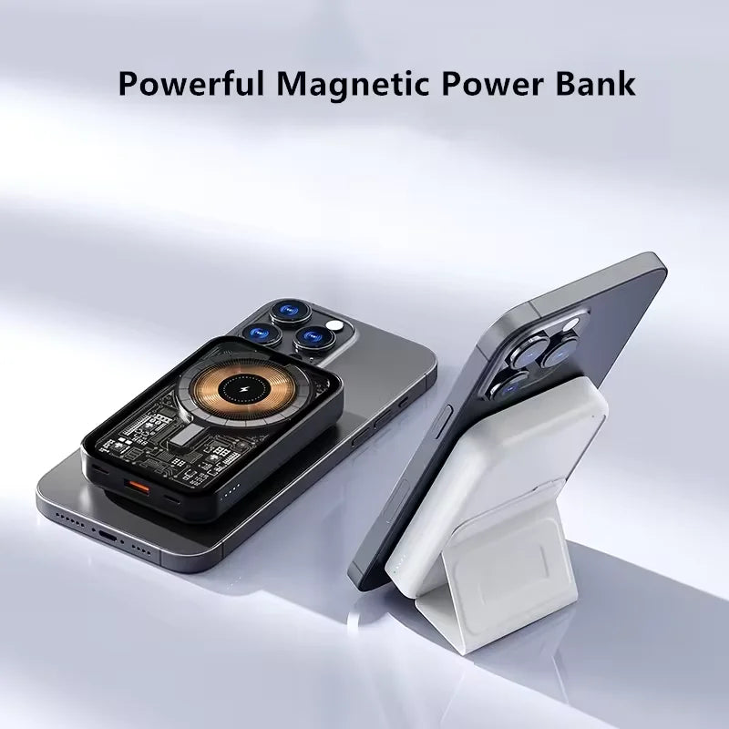 New Mini Portable Magnetic Charging Bank 10000mAh Wireless 15W Fast 22.5W Charging Bank 10000mAh Mobile Power Supply