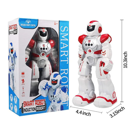 Robocop Early Education Smart Model Toy for Kids Unisex Plastic Remote Control Robot With Singing Infrared Sensor Light Function
