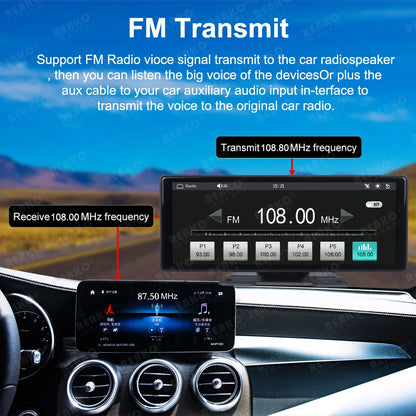 Universal Portable 10.26 Inch Car Stereo Carplay DVR Car Stereo  DVD Degree Rotation Player Car Radio