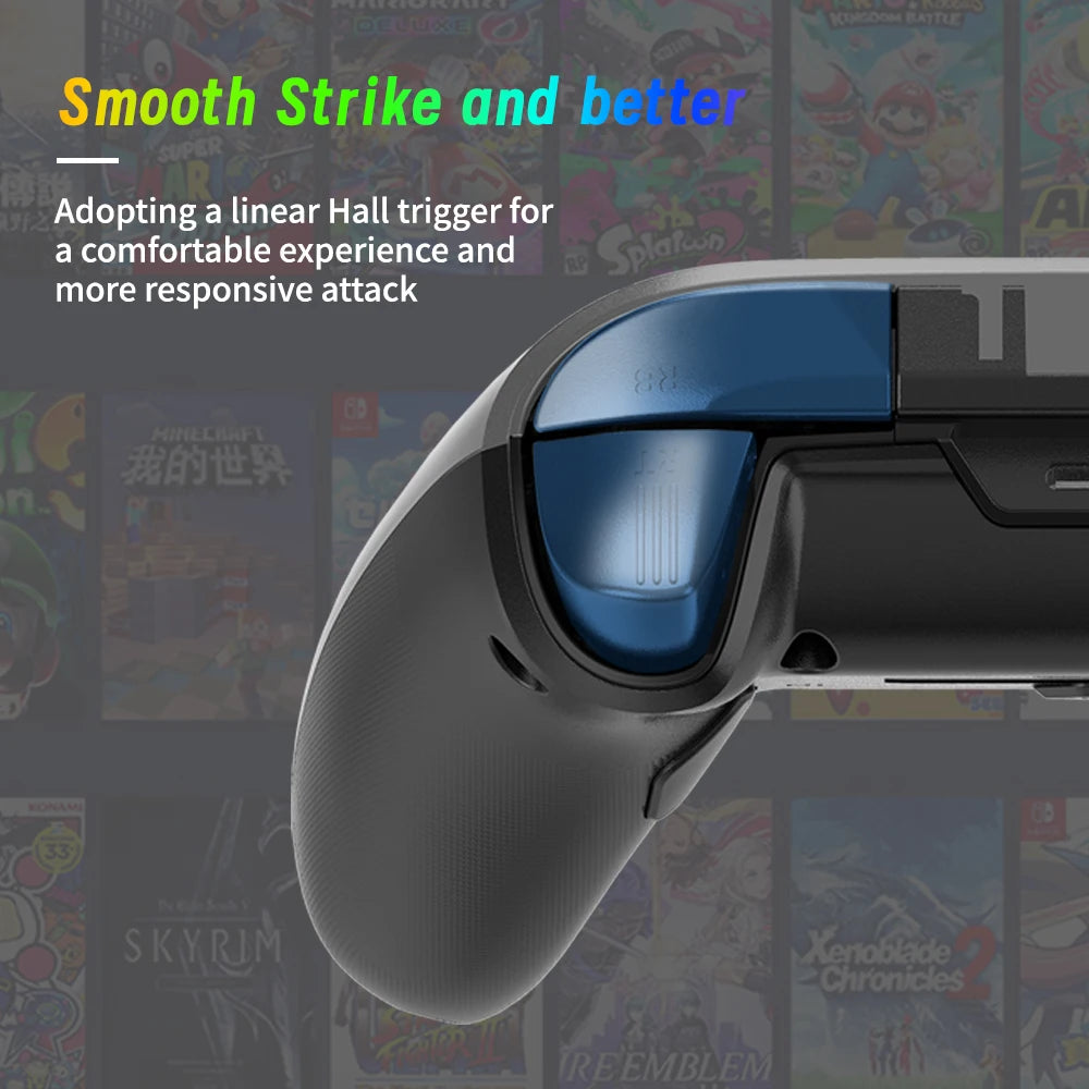 Wireless BT Joystick Gaming Directly Connected PC for N-switch Gaming Controller with Turbo Button and Vibration Motor