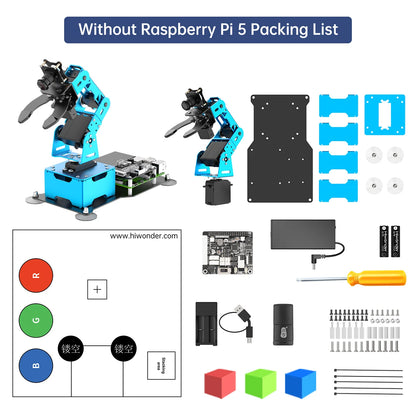 Smart AI Vision Robot Arm ArmPi Mini Powered by Raspberry Pi for Recognition, Tacking and Sorting