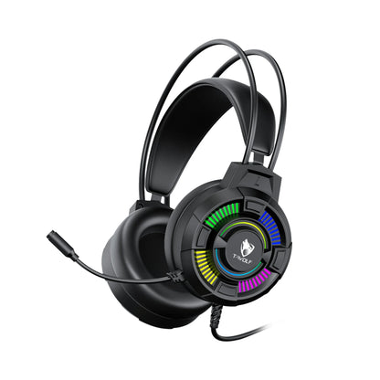 H140/H150 Computer Wired Headset Gaming Headset with Light-Up Band and Microphone Immersive Sound Full-Coverage Headphones