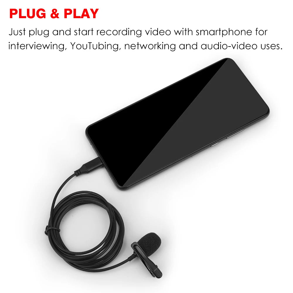 iiiMymic Professional Lavalier Lightning Lapel Microphone 1.5m for iPad iPhone 11 X 8 8plus 7 7plus YouTube Facebook Recording