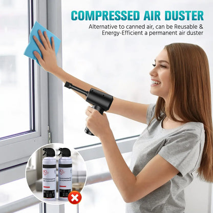 Portable Air Duster Cordless Fan Blower 51000RPM Wireless Rechargeable Dust Clean Tool for Computer Keyboard Car Pet Care