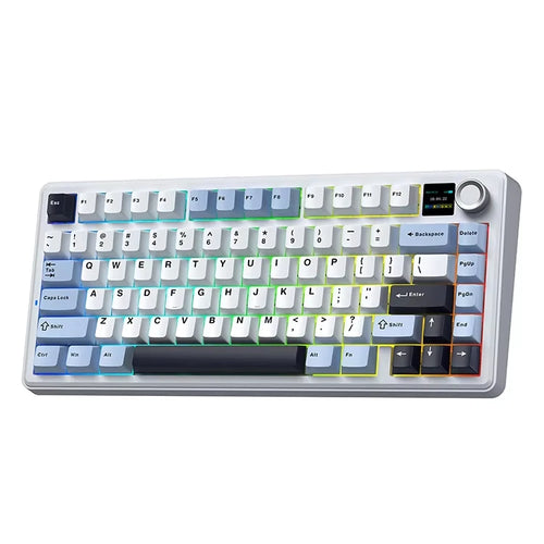 AULA F75 MAX Gaming Mechanical Keyboard 75% Wired//2.4G Hot-Swap RGB E-sports Keyboard with TFT Screen for PC Office