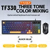 TF330 Wired Keyboard and Mouse 98 Keys LED Backlit Ergnomic Keyboard Mouse Set Gaming Mechanical Feeling Keyboard Mouse Set Pc