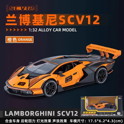 Jiaye 1/24 LP780 Metal Car Model Pull Back Custom Diecast Model As a Children's Collectible Toys