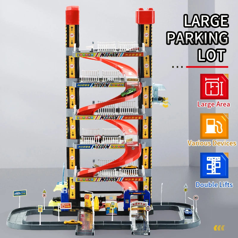 Children's Electric Toy Race Track Realistic Parking Lot Challenge Adventure Educational Toy Gift for Boys and Girls