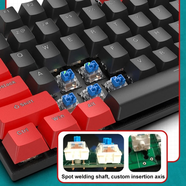 Dropshipping FOREV FV-301 87-keys Blue Axis Gaming 87-Keys Mechanical Wired Keyboard Cable Length 1.6m RGB Lighting Keyboards