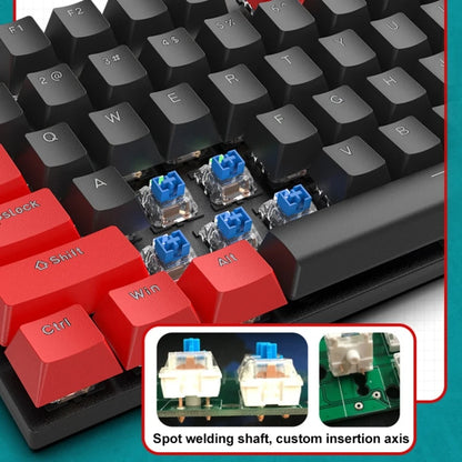 Dropshipping FOREV FV-301 87-keys Blue Axis Gaming 87-Keys Mechanical Wired Keyboard Cable Length 1.6m RGB Lighting Keyboards