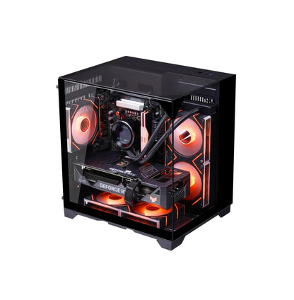 New Arrival Three Side Transparent Glass PC Case Computer Black/White Tower Case PC Gaming CASE for ITX / M-ATX