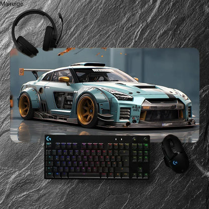 Cool Cars Stylish Cyberpunk PC Gaming Mouse Pads Gamer Mats Rubber Teclado Pad Mat Laptop Office Carpet 900X400