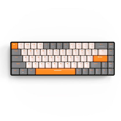 K68 Wireless Mechanical Keyboard 68 Keys Hotswap 2.4G/BT5.0 Dual-mode Full Size Gaming Keyboard with RGB Backlit USB Interface