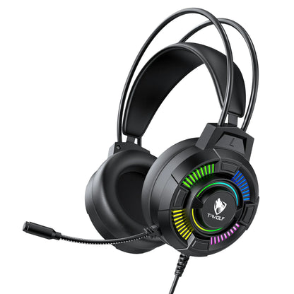H140/H150 Computer Wired Headset Gaming Headset with Light-Up Band and Microphone Immersive Sound Full-Coverage Headphones