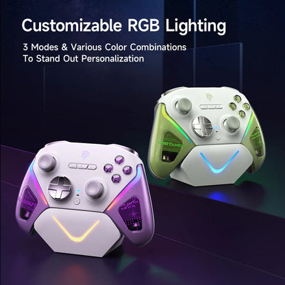 EasySMX D10 Wireless Gaming Controller Wireless Gamepad Compatible with PC/NS/TV/Phone/Steam, TMR Stick Joystick Micro Triggers