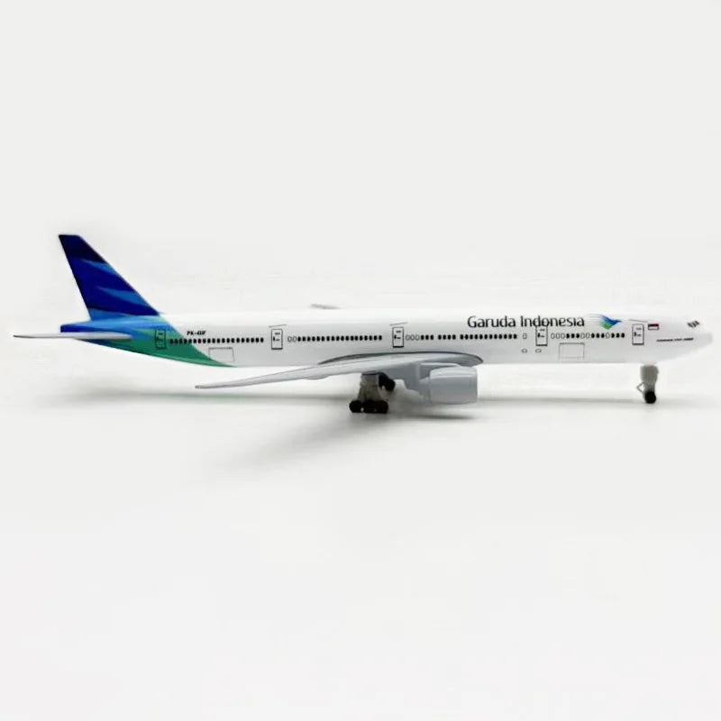 Hot Selling Alloy Toy Airplane Garuda Indonesia Boeing B777 20cm Die Cast Metal Airplane Model Toy for Collection