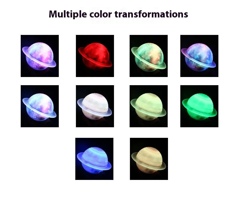High-End Saturn for Bluetooth Gaming Speakers for Your Girlfriend Color-Changing Night Light Battery-Powered with Gift Included