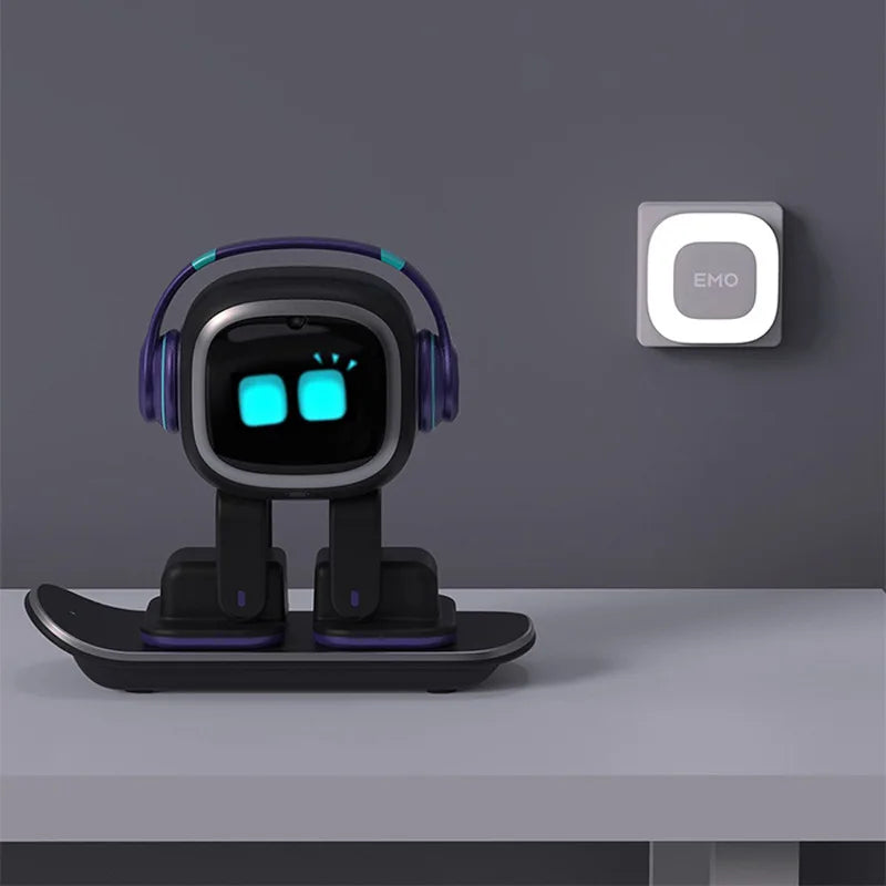 New Design Emo Robot Emotional Voice Ai Desktop Toys Children Compansion Pet Vector Robot Christmas Gift