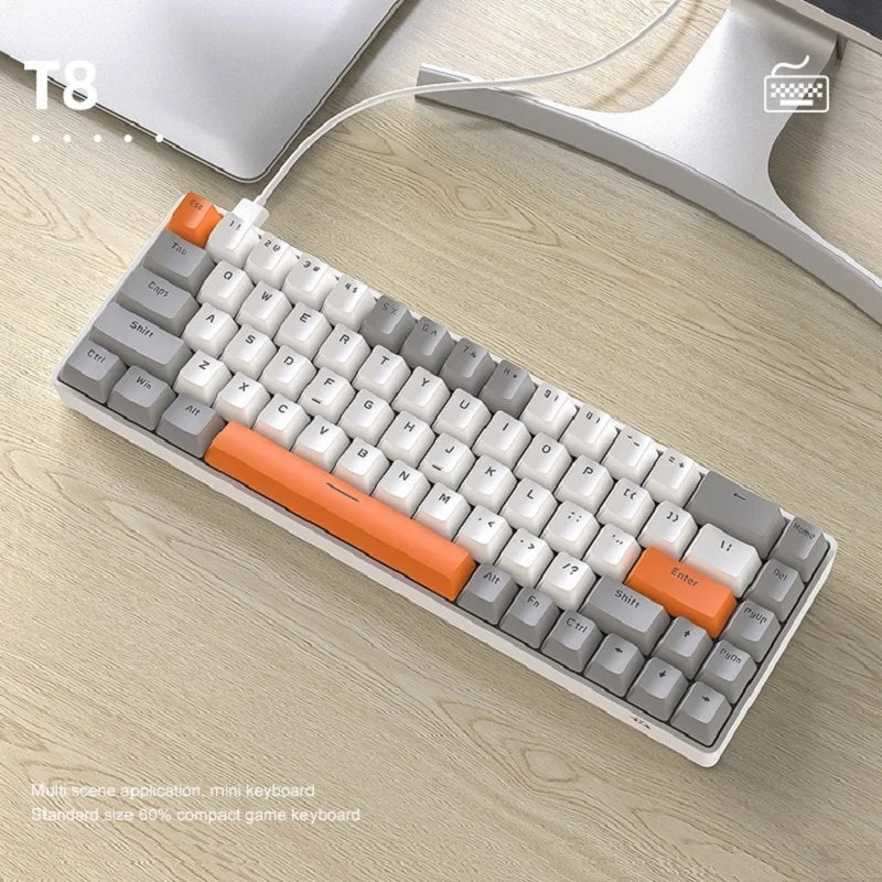 T8 108-Key Full Size RGB Backlit Gaming Mechanical Keyboard with USB Interface for Professional Gamers