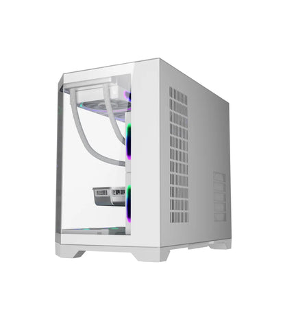 New Custom White Micro ATX Computer Cases Towers RGB Gamer PC Cabinet Chassis Desktop Casing Gaming PC Case