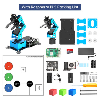 Hiwonder ArmPi Mini 4DOF Vision Robotic Arm Powered by Raspberry Pi Support Python, OpenCV Target Tracking for Beginners