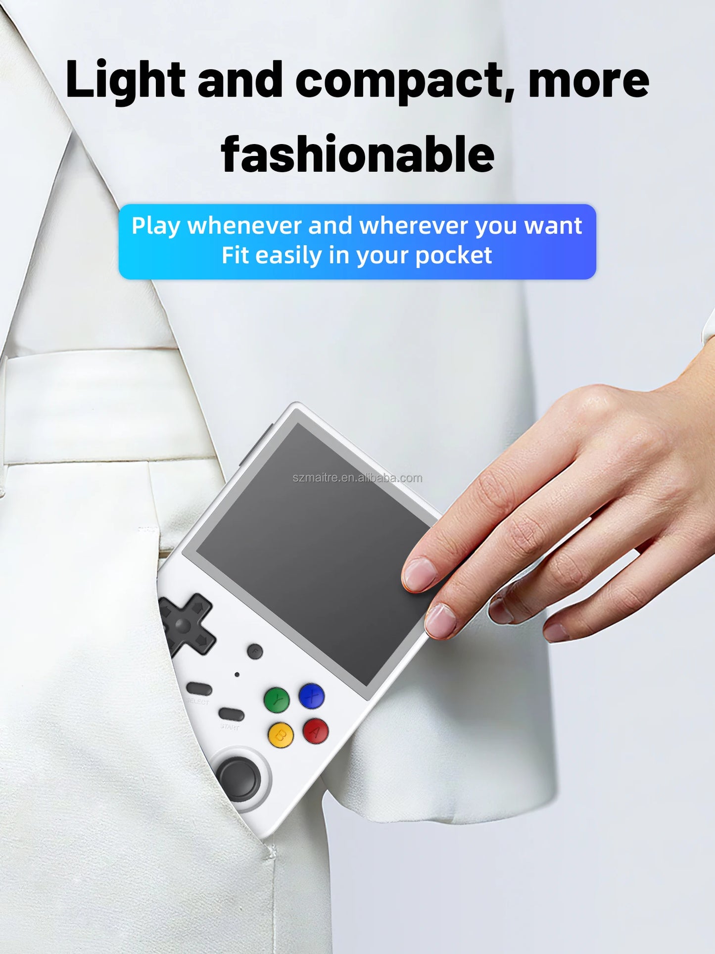 ANBERNIC RG353VS Handheld Game Console 3.5 Inch IPS Touch Screen RG353VS RK3566 CPU Android 11 Linux 5G WiFi BT4. 3200mAh