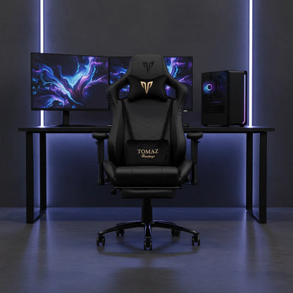 Reclining Gamer Seat Tomaz High Quality Customized Brown Ergonomic Computer Desk Height Adjustment Feature Computer Gaming