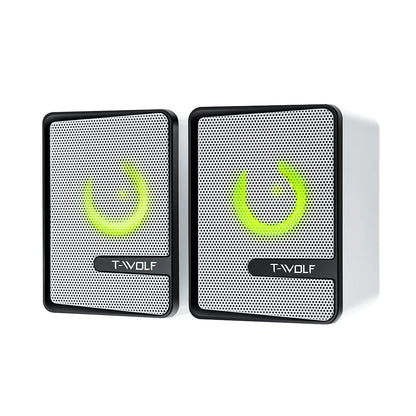 Chinese New Trending 2.0 USB Wired Gaming Audio System RGB Light Desktop Wired 2.0 USB Laptop/PC Computer Speakers for Gaming