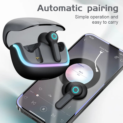 G07  Earbuds Factory Gaming TWS Noise Cancellation Earphones BT V5.4 RGB Lighting