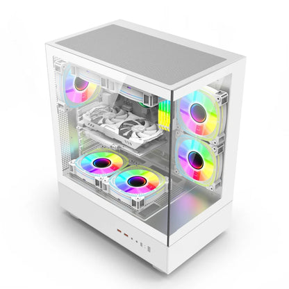 New Arrival Computer MATX Gaming Transparent Case Cabinet CPU Chassis for Desktop With Tempered Glass PC Case