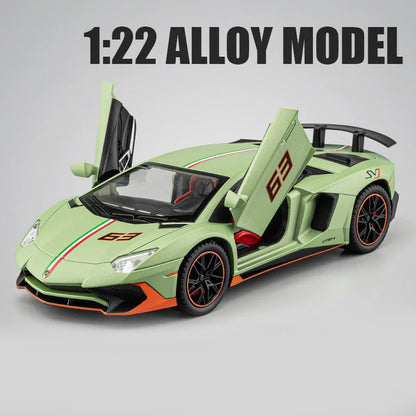 Jiaye 1/24 LP780 Metal Car Model Pull Back Custom Diecast Model As a Children's Collectible Toys