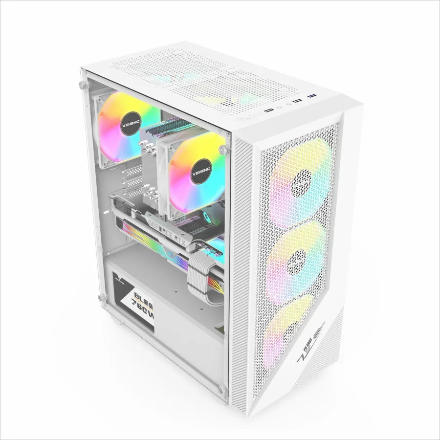 Custom Popular Design Gaming ATX USB3.0 Tempered Glass Computer PC Case Gaming Computer Cases