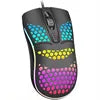Umila Wired Gaming Mouse-Ergonomic Design with Honeycomb RGB Backlight 4D Tracking 2400DPI 1.5m USB Cable Both-Hand Orientation