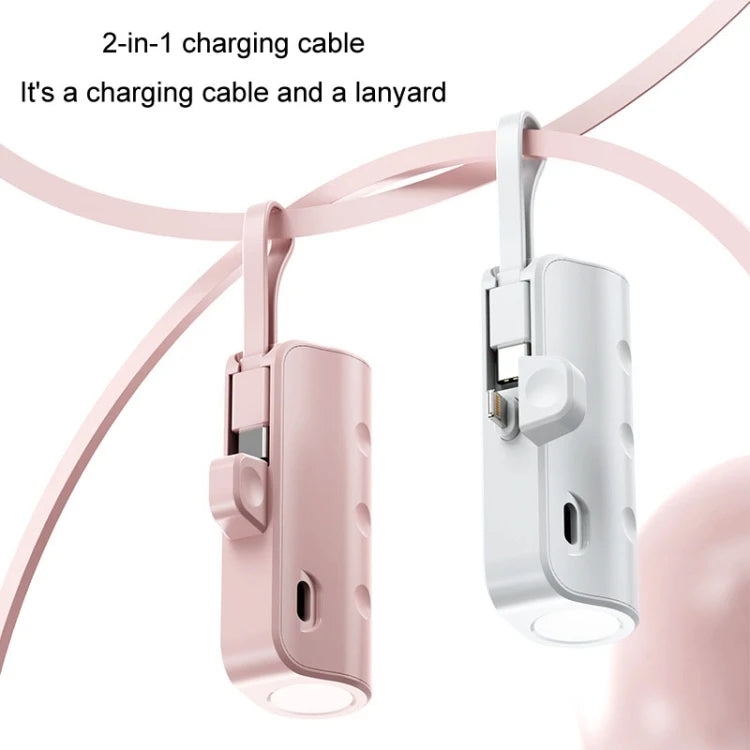 5000mAh 2 in 1 Portable Mobile Power Fast Charger Pocket Portable Wireless Mini Charger