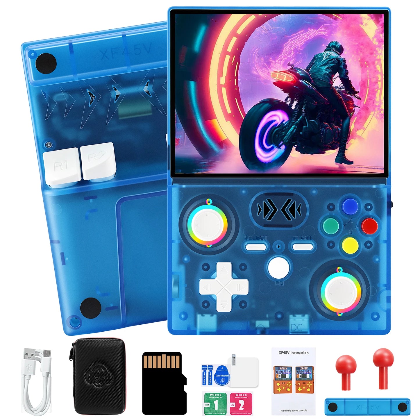 XF45V 4.5 Inch IPS Screen Handheld Gaming Player Linux System Portable Retro Handheld Game Console