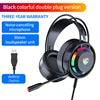 New PSH-300 Wired RGB Stereo Headphones Durable Metal Leather Esports Gaming Over-Ear On-Air Chicken Eating Features