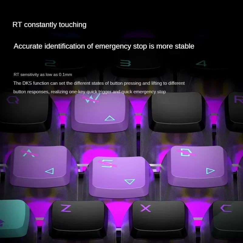 PC Gift Tri Mode 0.1RT Inductance Switch Custom Gaming Keyboard RGB 84 Keys Black Shark Magnetic Switch Mechanical Keyboard